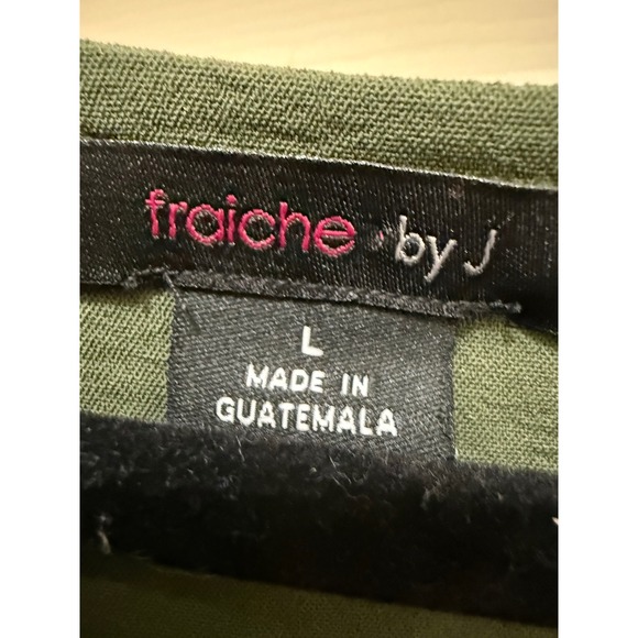Fraiche by J Olive Green Wrap Waist Tie Jumpsuit Women Size L - Picture 6 of 10